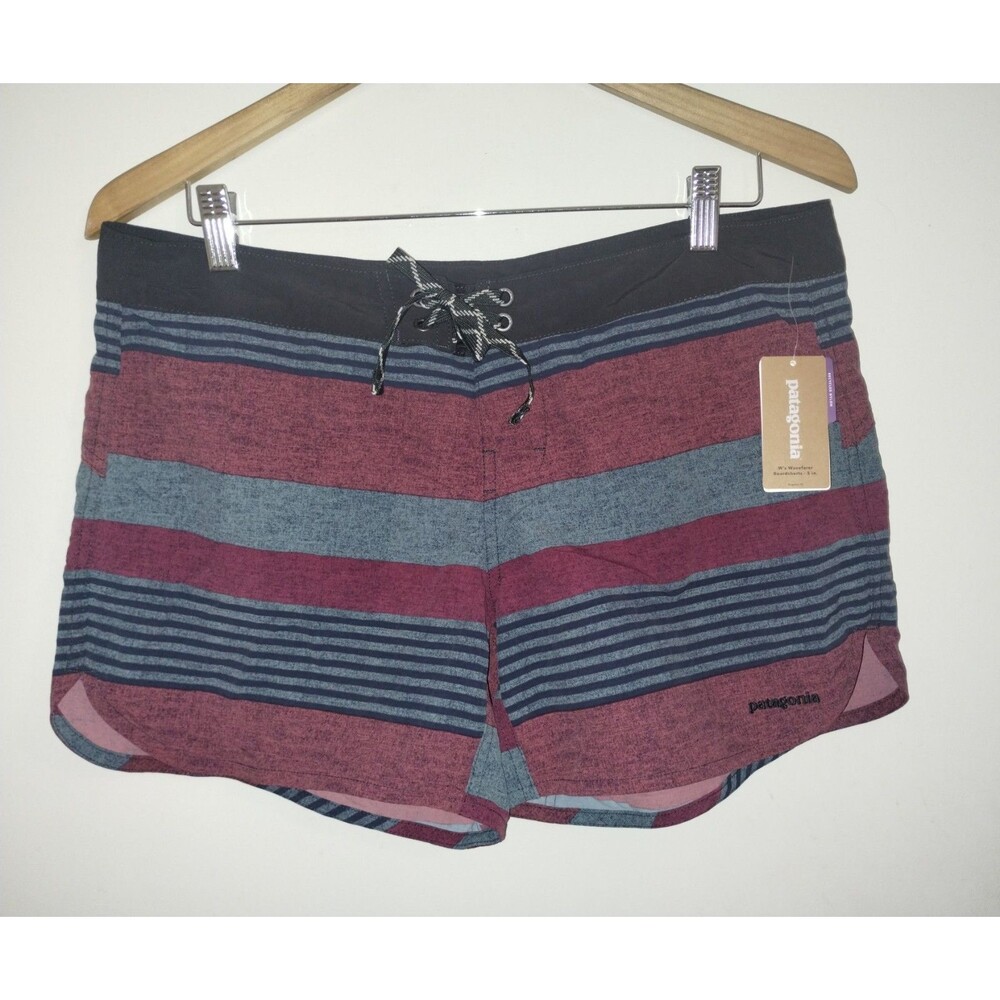 Patagonia Fitz Stripe Texture: Kiln Pink Wavefarer Boardshorts Size 10 New w Tag